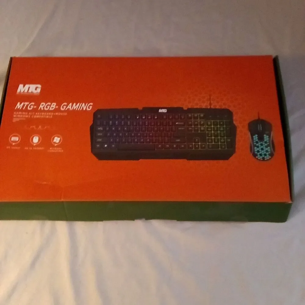 MTG-RGB Gaming Wired Keyboard Mouse Open Box My Technology Geeks